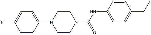 N-(4-ethylphenyl)-4-(4-fluorophenyl)piperazine-1-carboxamide Struktur