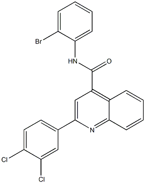 N-(2-bromophenyl)-2-(3,4-dichlorophenyl)quinoline-4-carboxamide Struktur