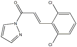 (E)-3-(2,6-dichlorophenyl)-1-pyrazol-1-ylprop-2-en-1-one Struktur