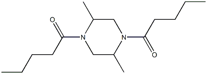 1-(2,5-dimethyl-4-pentanoylpiperazin-1-yl)pentan-1-one Struktur