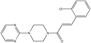 (E)-3-(2-chlorophenyl)-1-(4-pyrimidin-2-ylpiperazin-1-yl)prop-2-en-1-one Struktur