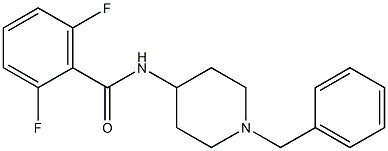 N-(1-benzylpiperidin-4-yl)-2,6-difluorobenzamide Struktur