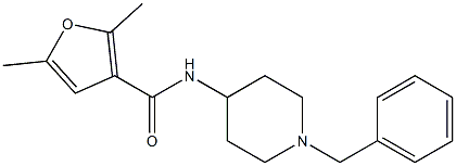 N-(1-benzylpiperidin-4-yl)-2,5-dimethylfuran-3-carboxamide Struktur