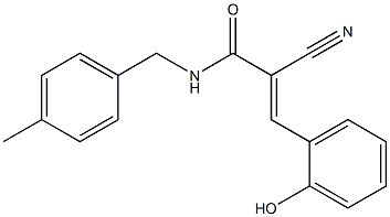 (E)-2-cyano-3-(2-hydroxyphenyl)-N-[(4-methylphenyl)methyl]prop-2-enamide Struktur