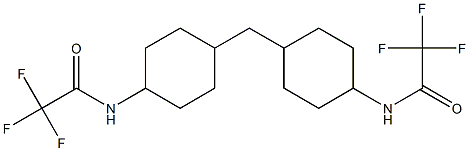 2,2,2-trifluoro-N-[4-[[4-[(2,2,2-trifluoroacetyl)amino]cyclohexyl]methyl]cyclohexyl]acetamide Struktur