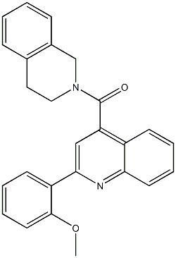 3,4-dihydro-1H-isoquinolin-2-yl-[2-(2-methoxyphenyl)quinolin-4-yl]methanone Struktur