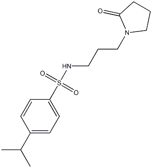 N-[3-(2-oxopyrrolidin-1-yl)propyl]-4-propan-2-ylbenzenesulfonamide Struktur