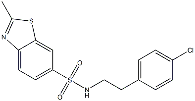 N-[2-(4-chlorophenyl)ethyl]-2-methyl-1,3-benzothiazole-6-sulfonamide Struktur