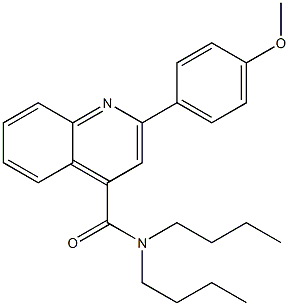 N,N-dibutyl-2-(4-methoxyphenyl)quinoline-4-carboxamide Struktur