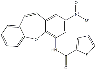 N-(2-nitrobenzo[b][1]benzoxepin-4-yl)thiophene-2-carboxamide Struktur