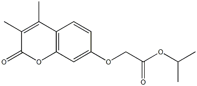 propan-2-yl 2-(3,4-dimethyl-2-oxochromen-7-yl)oxyacetate Struktur