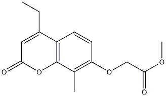 methyl 2-(4-ethyl-8-methyl-2-oxochromen-7-yl)oxyacetate Struktur