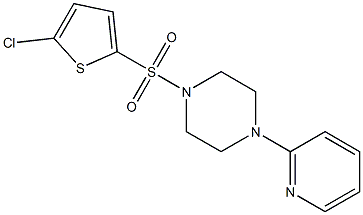 1-(5-chlorothiophen-2-yl)sulfonyl-4-pyridin-2-ylpiperazine Struktur