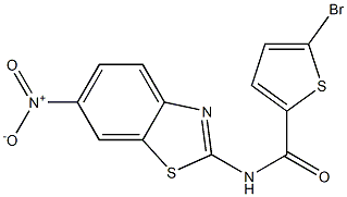 5-bromo-N-(6-nitro-1,3-benzothiazol-2-yl)thiophene-2-carboxamide Struktur