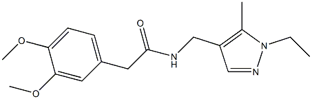 2-(3,4-dimethoxyphenyl)-N-[(1-ethyl-5-methylpyrazol-4-yl)methyl]acetamide Struktur