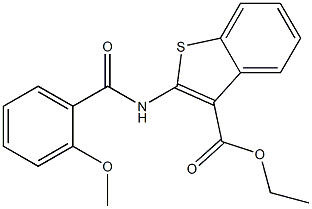 ethyl 2-[(2-methoxybenzoyl)amino]-1-benzothiophene-3-carboxylate Struktur