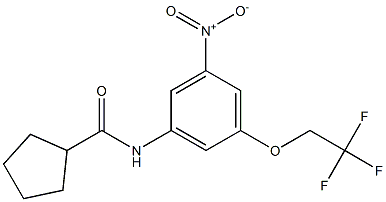 N-[3-nitro-5-(2,2,2-trifluoroethoxy)phenyl]cyclopentanecarboxamide Struktur