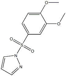 1-(3,4-dimethoxyphenyl)sulfonylpyrazole Struktur