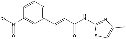 (E)-N-(4-methyl-1,3-thiazol-2-yl)-3-(3-nitrophenyl)prop-2-enamide Struktur