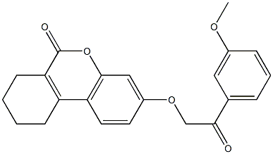 3-[2-(3-methoxyphenyl)-2-oxoethoxy]-7,8,9,10-tetrahydrobenzo[c]chromen-6-one Struktur