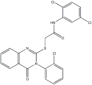 2-[3-(2-chlorophenyl)-4-oxoquinazolin-2-yl]sulfanyl-N-(2,5-dichlorophenyl)acetamide Struktur