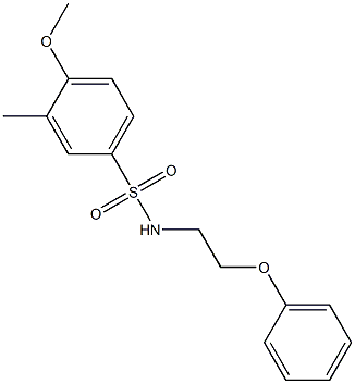 4-methoxy-3-methyl-N-(2-phenoxyethyl)benzenesulfonamide Struktur