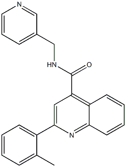 2-(2-methylphenyl)-N-(pyridin-3-ylmethyl)quinoline-4-carboxamide Struktur