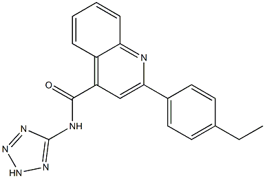 2-(4-ethylphenyl)-N-(2H-tetrazol-5-yl)quinoline-4-carboxamide Struktur