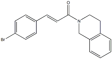 (E)-3-(4-bromophenyl)-1-(3,4-dihydro-1H-isoquinolin-2-yl)prop-2-en-1-one Struktur