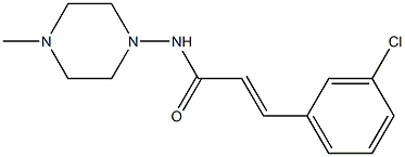 (E)-3-(3-chlorophenyl)-N-(4-methylpiperazin-1-yl)prop-2-enamide Struktur