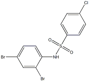 4-chloro-N-(2,4-dibromophenyl)benzenesulfonamide Struktur