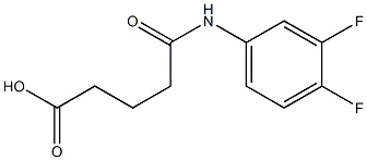 5-(3,4-difluoroanilino)-5-oxopentanoic acid Struktur