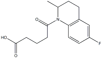 5-(6-fluoro-2-methyl-3,4-dihydro-2H-quinolin-1-yl)-5-oxopentanoic acid Struktur