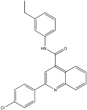 2-(4-chlorophenyl)-N-(3-ethylphenyl)quinoline-4-carboxamide Struktur