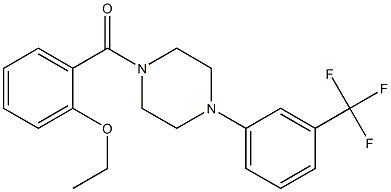 (2-ethoxyphenyl)-[4-[3-(trifluoromethyl)phenyl]piperazin-1-yl]methanone Struktur