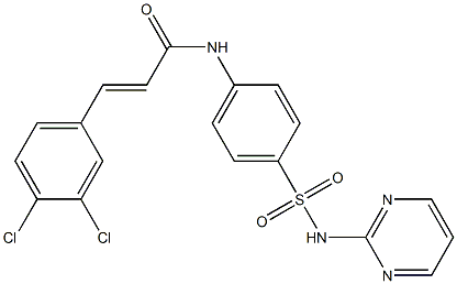 (E)-3-(3,4-dichlorophenyl)-N-[4-(pyrimidin-2-ylsulfamoyl)phenyl]prop-2-enamide Struktur