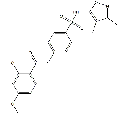 N-[4-[(3,4-dimethyl-1,2-oxazol-5-yl)sulfamoyl]phenyl]-2,4-dimethoxybenzamide Struktur