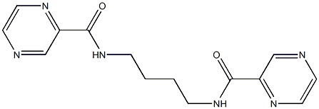 N-[4-(pyrazine-2-carbonylamino)butyl]pyrazine-2-carboxamide Struktur