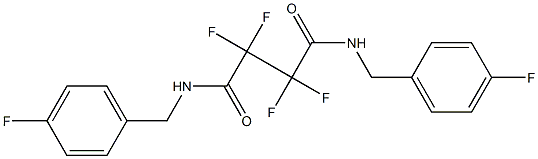 2,2,3,3-tetrafluoro-N,N'-bis[(4-fluorophenyl)methyl]butanediamide Struktur