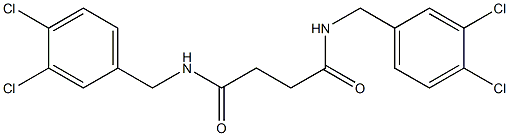 N,N'-bis[(3,4-dichlorophenyl)methyl]butanediamide Struktur