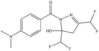 [3,5-bis(difluoromethyl)-5-hydroxy-4H-pyrazol-1-yl]-[4-(dimethylamino)phenyl]methanone Struktur