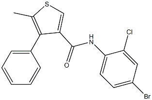 N-(4-bromo-2-chlorophenyl)-5-methyl-4-phenylthiophene-3-carboxamide Struktur