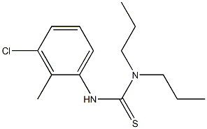 3-(3-chloro-2-methylphenyl)-1,1-dipropylthiourea Struktur