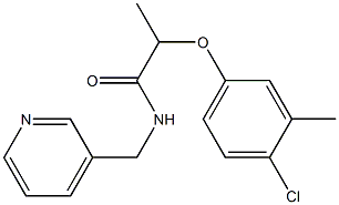 2-(4-chloro-3-methylphenoxy)-N-(pyridin-3-ylmethyl)propanamide Struktur