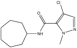 4-chloro-N-cycloheptyl-2-methylpyrazole-3-carboxamide Struktur