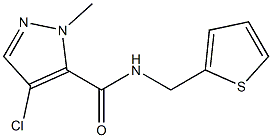 4-chloro-2-methyl-N-(thiophen-2-ylmethyl)pyrazole-3-carboxamide Struktur