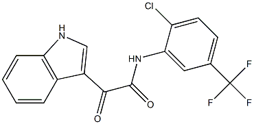 N-[2-chloro-5-(trifluoromethyl)phenyl]-2-(1H-indol-3-yl)-2-oxoacetamide Struktur