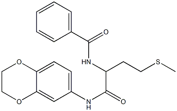 N-[1-(2,3-dihydro-1,4-benzodioxin-6-ylamino)-4-methylsulfanyl-1-oxobutan-2-yl]benzamide Struktur