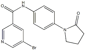 5-bromo-N-[4-(2-oxopyrrolidin-1-yl)phenyl]pyridine-3-carboxamide Struktur