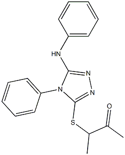 3-[(5-anilino-4-phenyl-1,2,4-triazol-3-yl)sulfanyl]butan-2-one Struktur